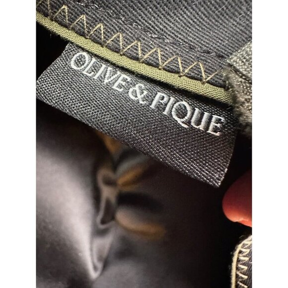 Olive & Pique Black Wool Fedora Hat Wide Brim Bow Accent Classic Structured